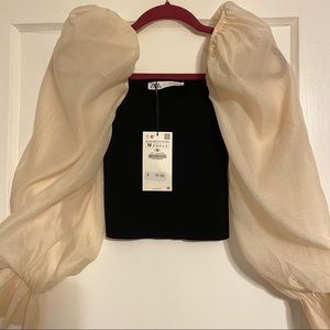 Zara Ruffled Long Sleeve Top